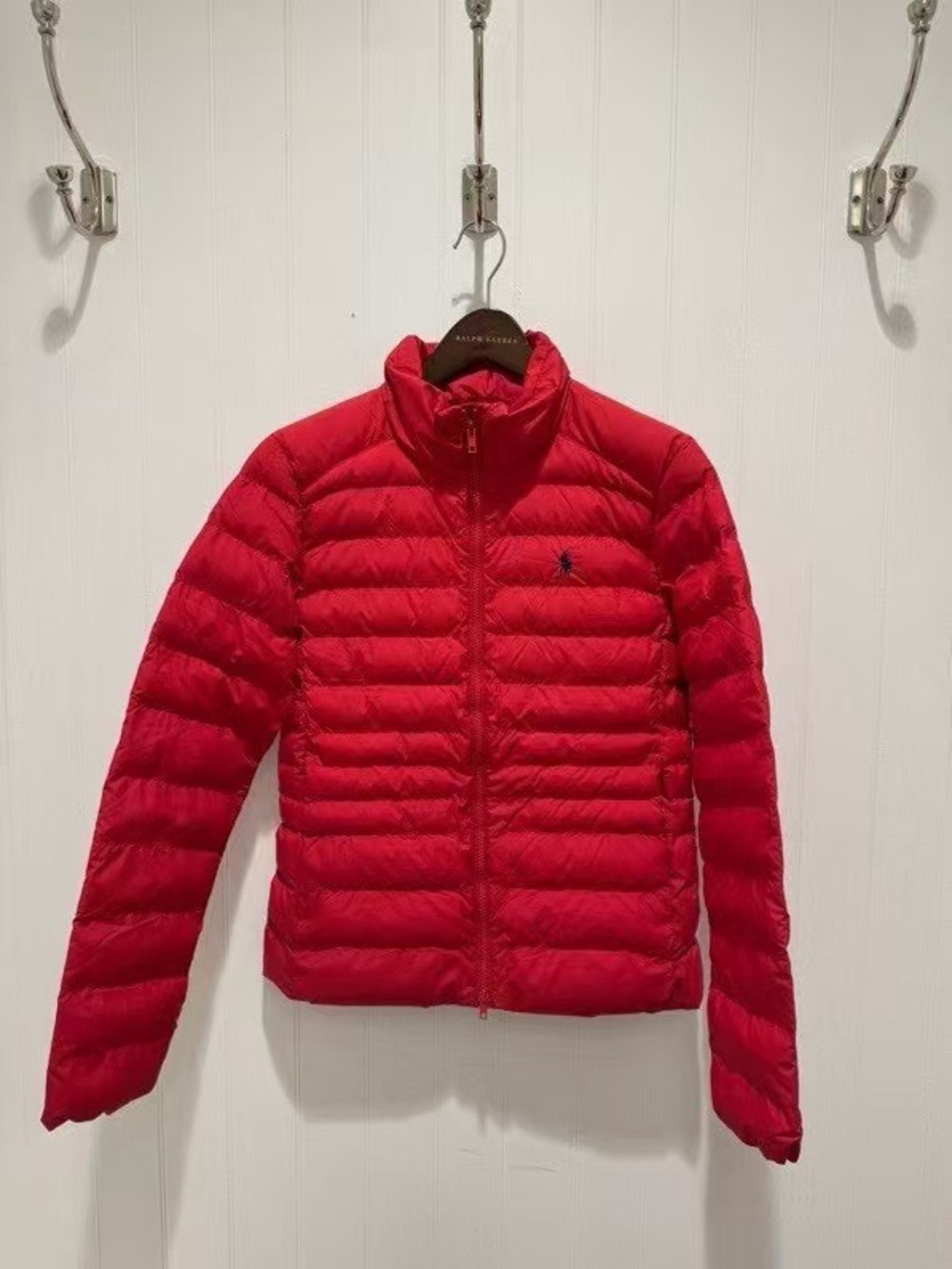 NWT Polo Ralph Lauren Women’s Red Quilted Puffer Jacket Size XS